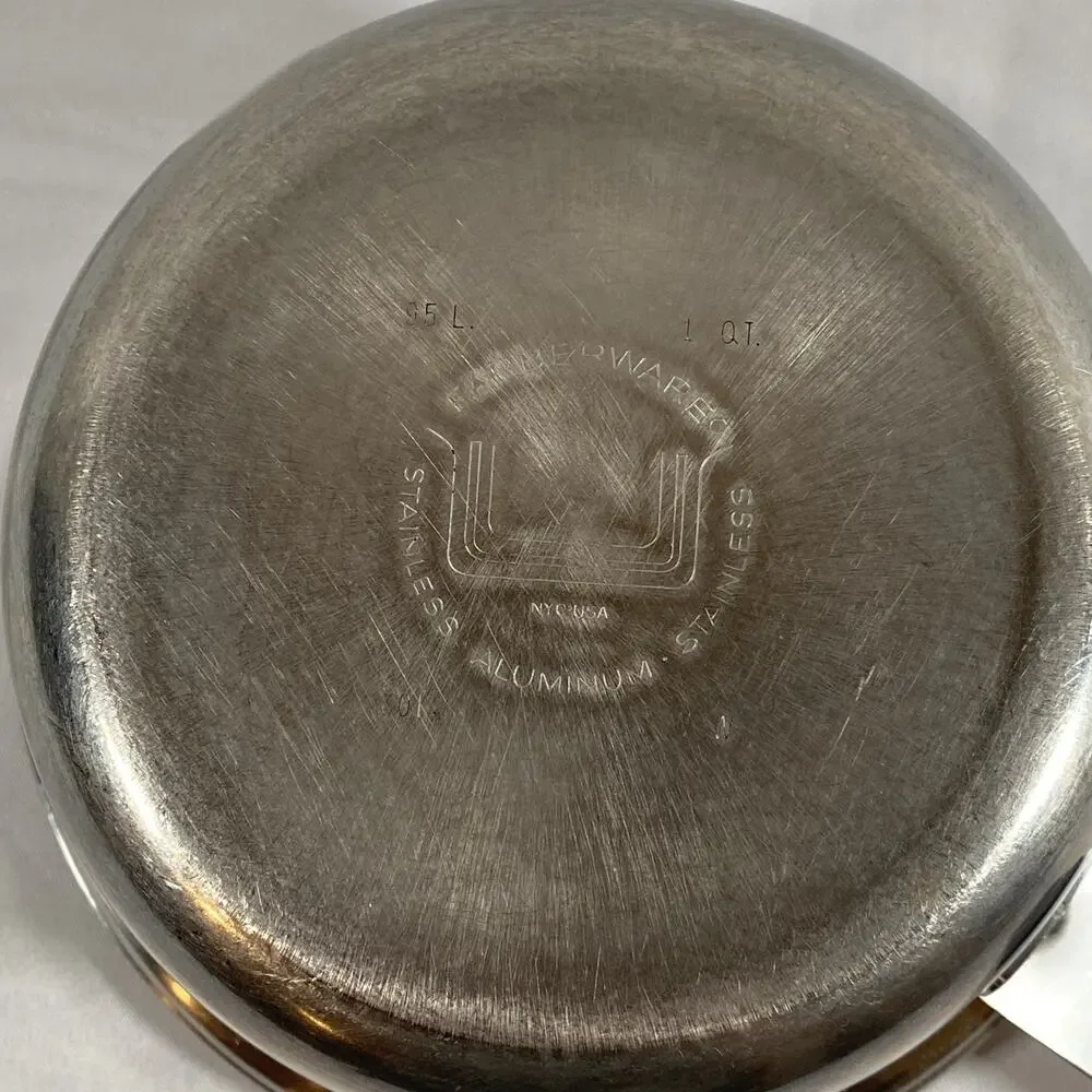Farberware Triple Ply Stainless Aluminum Birch Wood 1 qt saucepan & Lid Bronx NY